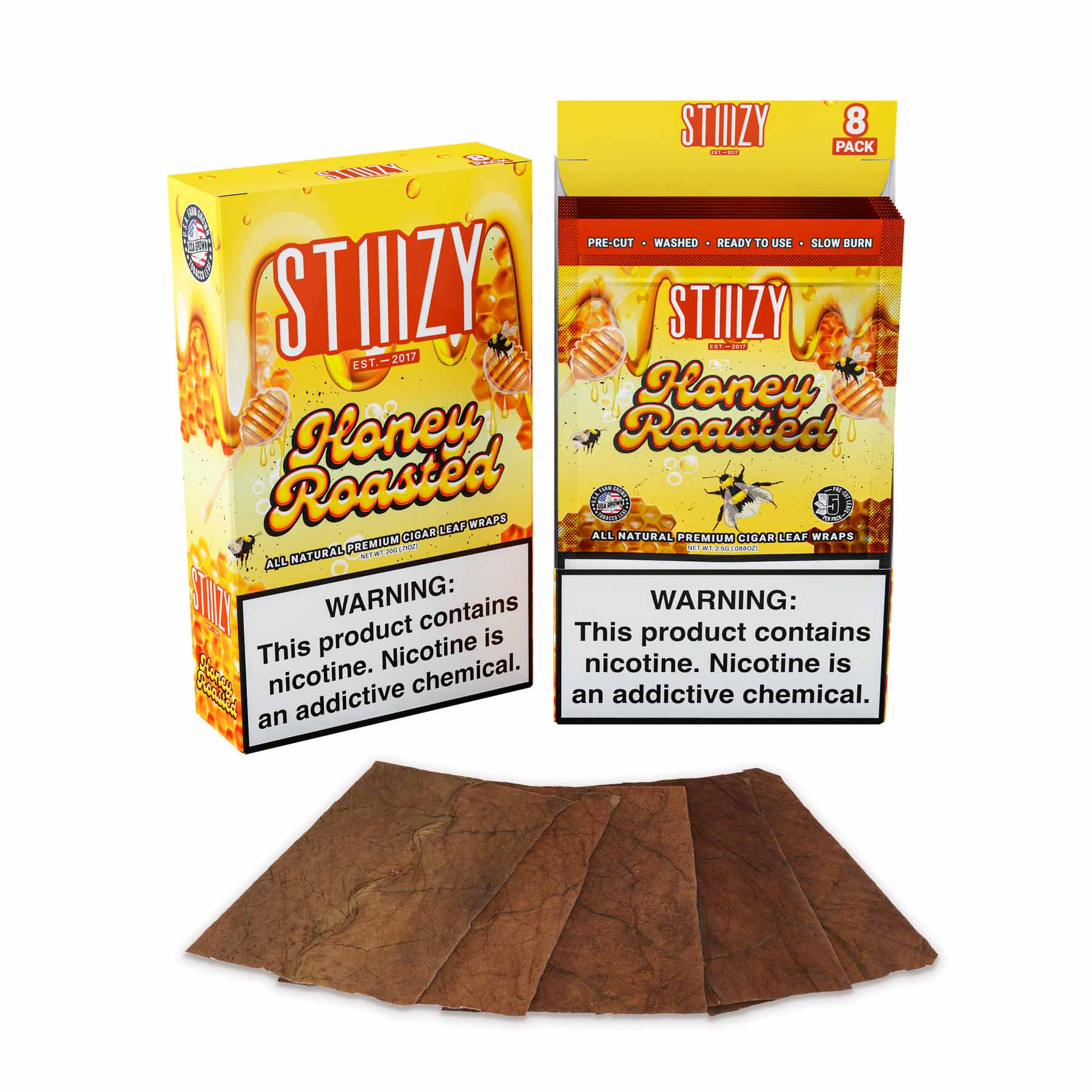 honey roasted tobacco STIIIZY Honey Roasted Blunt Wraps