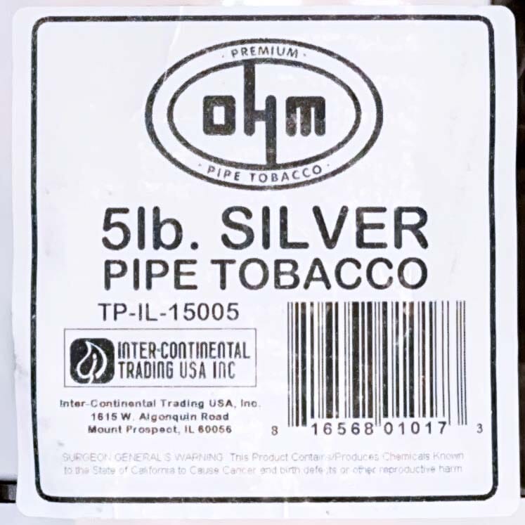 Ohm Silver Pipe Tobacco