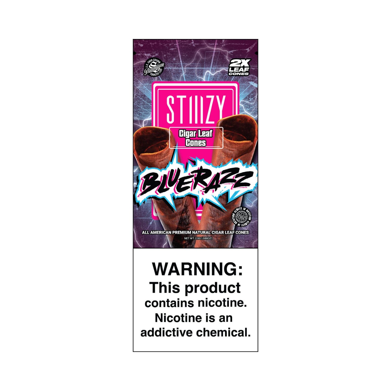 Stiiizy Blue Razz Leaf Cones