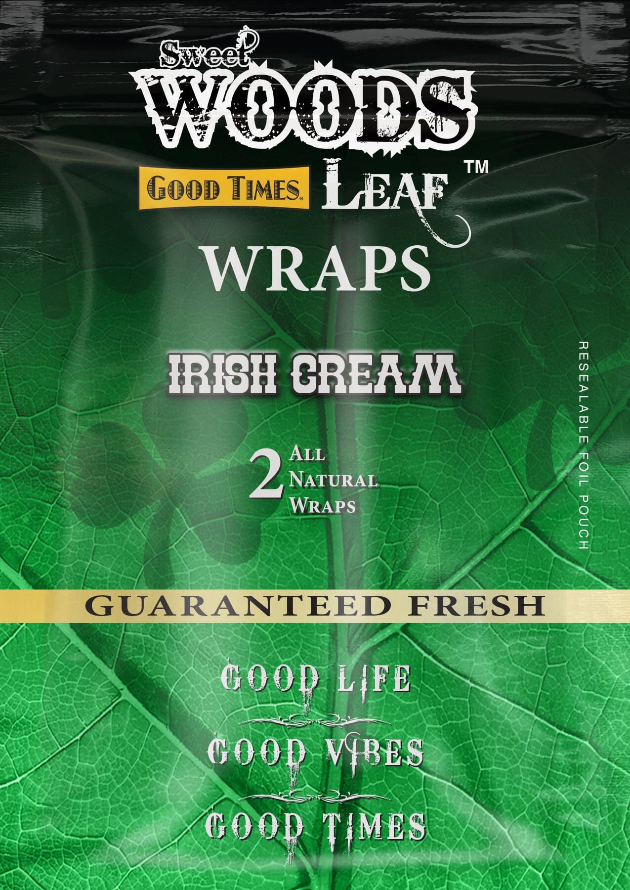 irish cream tobacco Sweet Woods Irish Cream Leaf Wraps Irish Cream / 30 Packs of 2 (60ct)