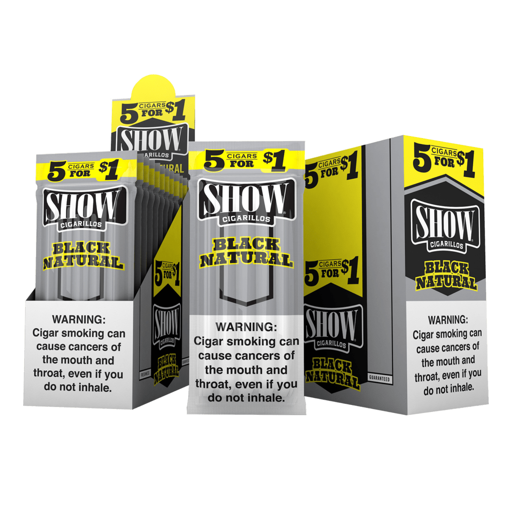 Show Black Natural Cigarillos | Machine Made