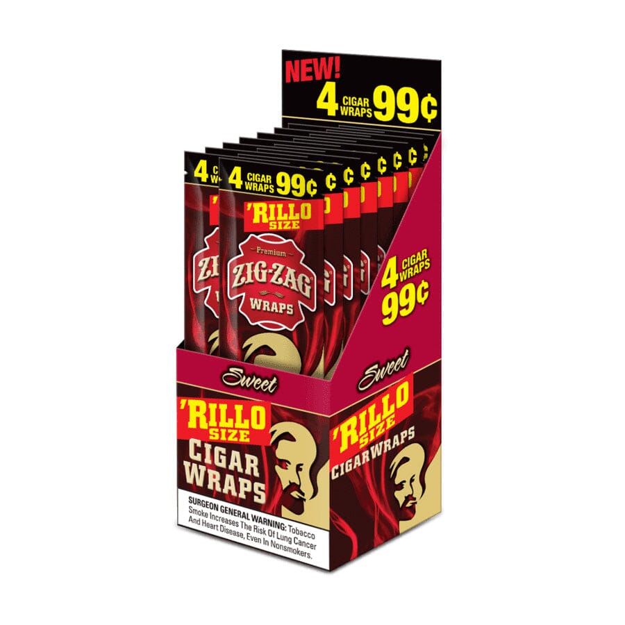 riegels tobacco Zig Zag Sweet Rillo Wraps Sweet / 15 Packs of 4
