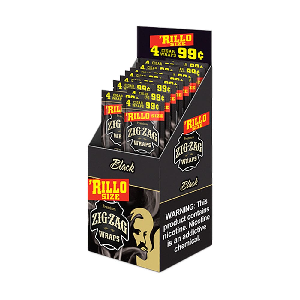 Zig Zag Black Rillo Wraps | BnB Tobacco