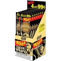 Zig Zag Gold Rillo Size Blunt Wraps - bnb-tobacco