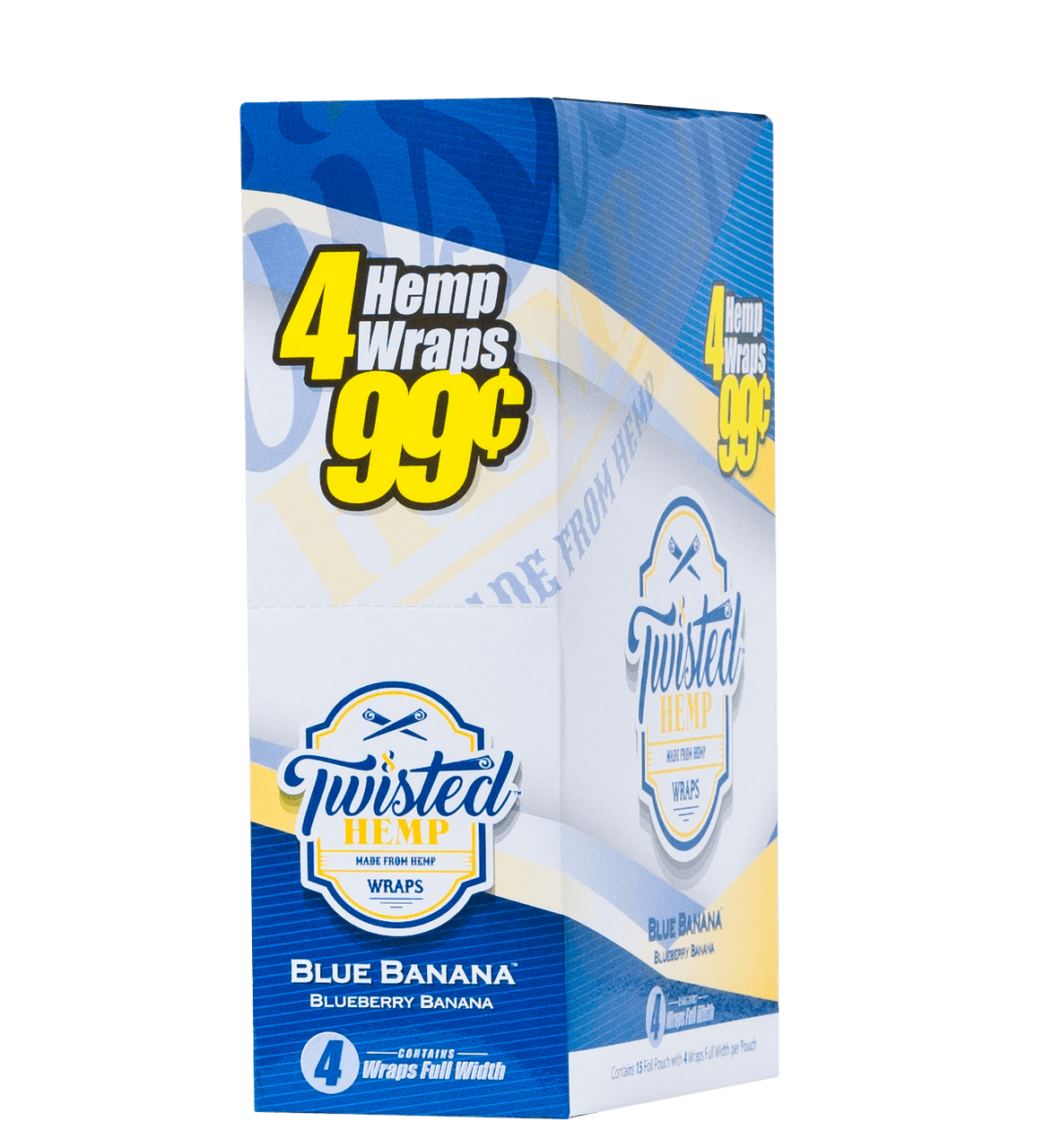 Twisted Hemp Blue Banana Wraps - bnb-tobacco
