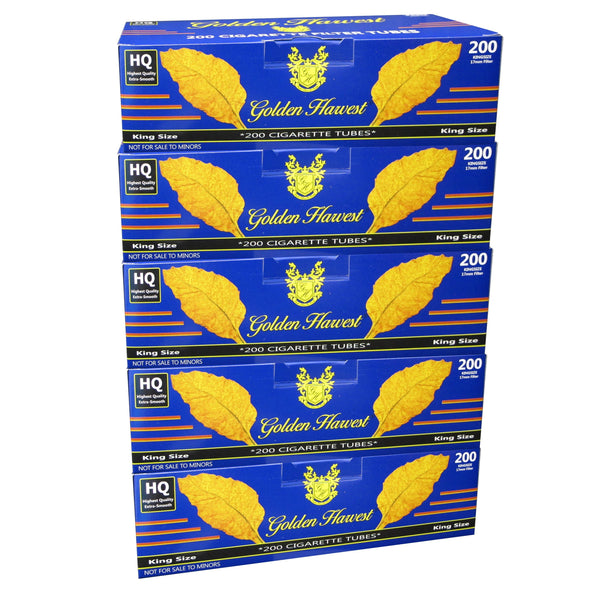 Golden Harvest Blue Cigarette Tubes Supplies BnB Tobacco