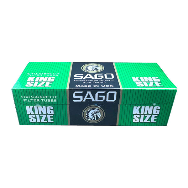 sago cigarette tubes Sago Tubes Green King (84mm) / 200ct Carton
