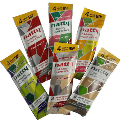 natty organic hemp wraps in various flavors