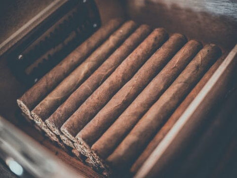 cigars stacked in a box