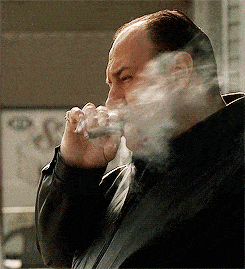 Tony Soprano smoking a cigar