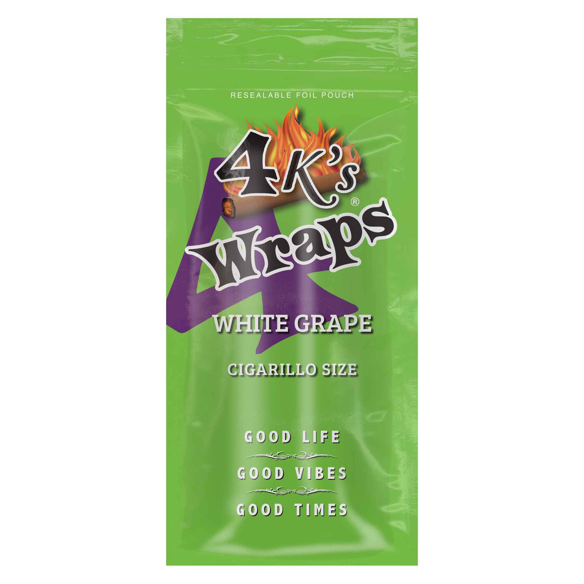 Good Times 4k's Wraps White Grape - BnB Tobacco