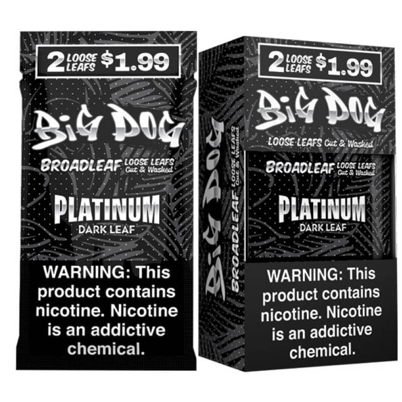 Big Dog Platinum Dark Leaf Loose Leaf Wraps BnB Tobacco