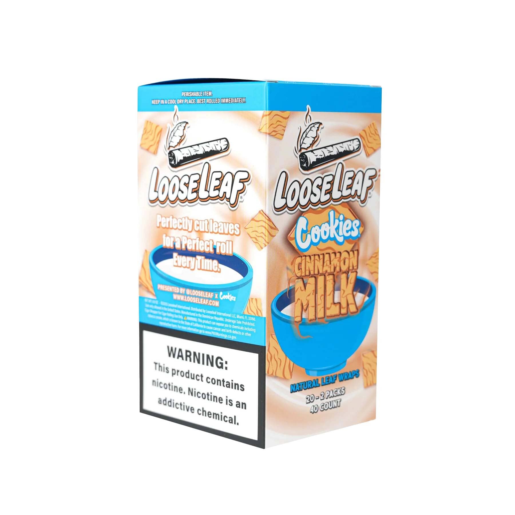 LooseLeaf Wraps Cinnamon Cookies & Milk