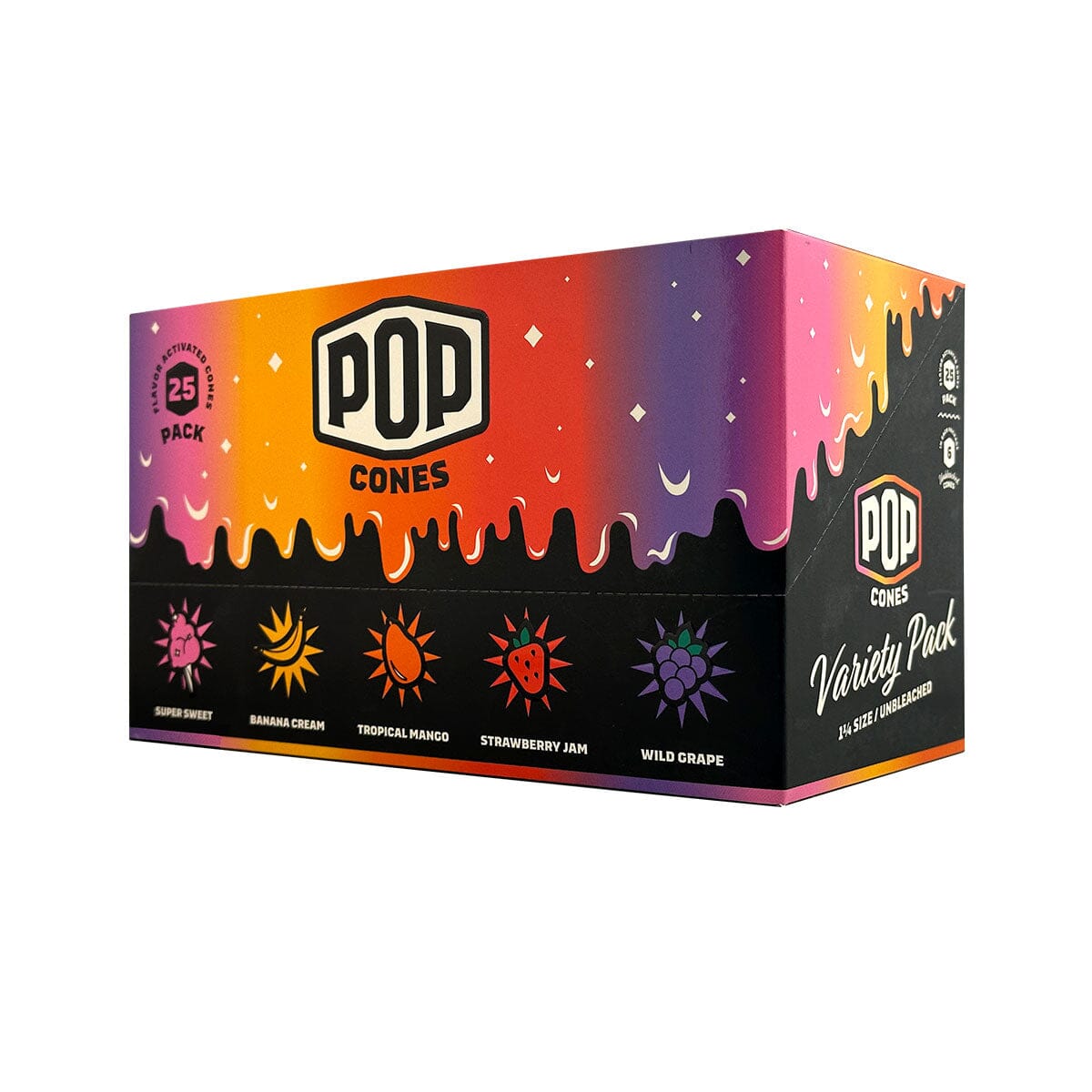 Pop Cones 1 1/4 Unbleached Variety Pack