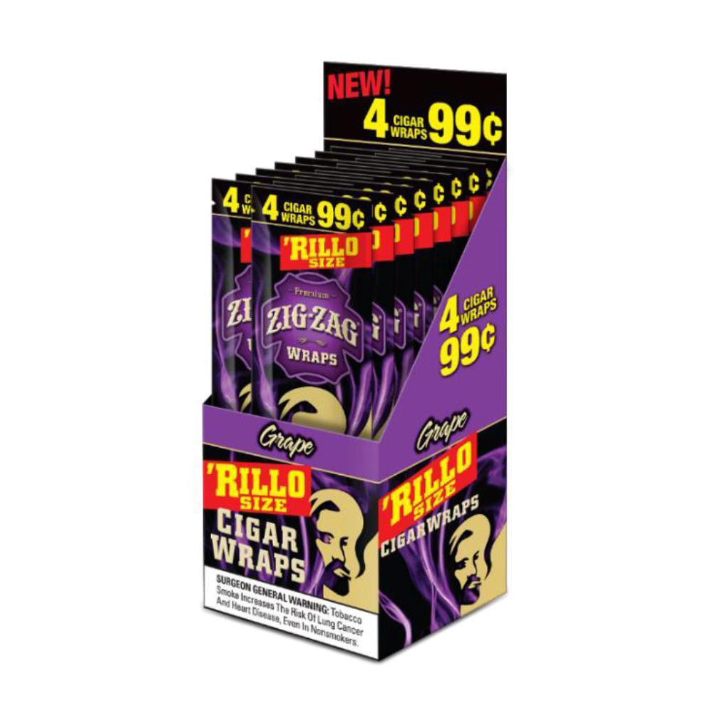 Zig Zag Purple Rillo Size Blunt Wraps | BnB Tobacco