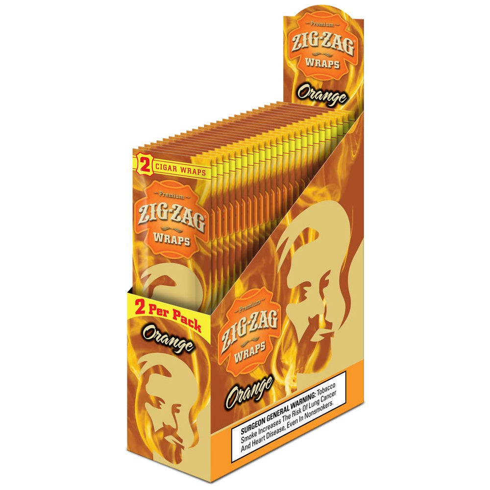Zig Zag French Orange Blunt Wraps