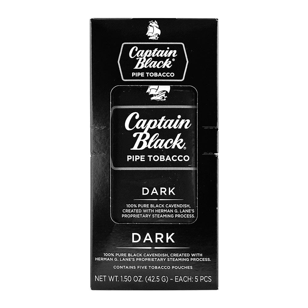 pure tobacco pouches Captain Black Dark Pipe Tobacco