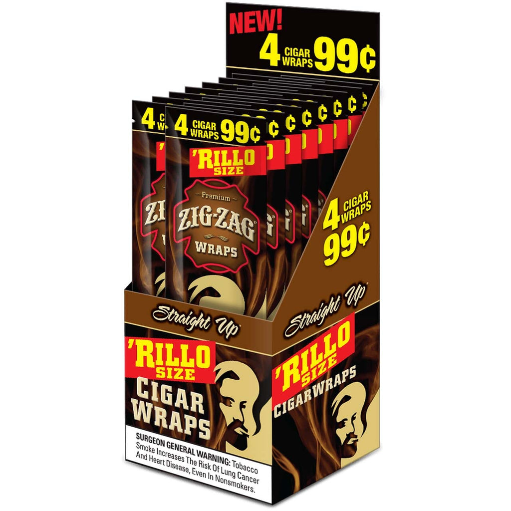 Zig Zag Straight Rillo Size Blunt Wraps