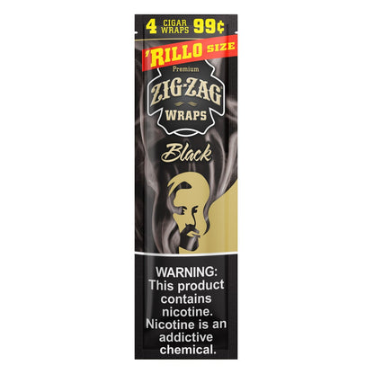 Zig Zag Black Rillo Size Blunt Wraps