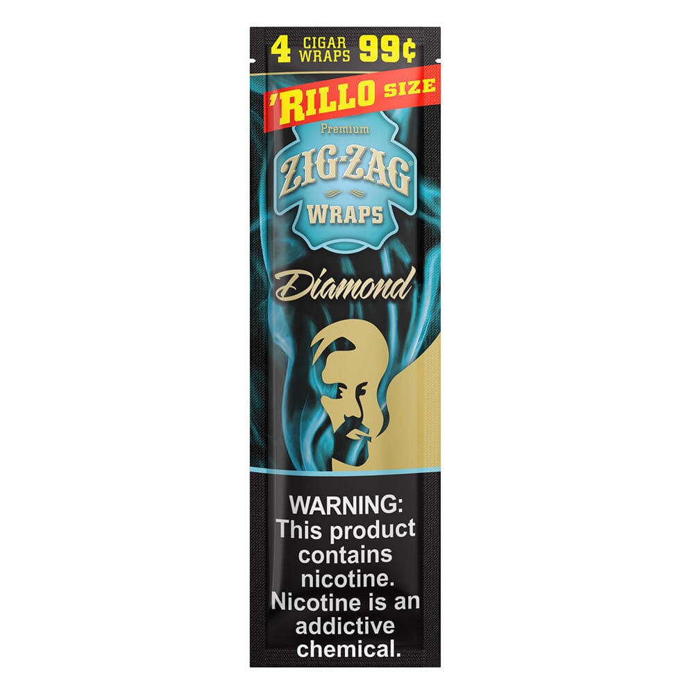 diamond wraps tobacco Zig Zag Diamond Rillo Wraps