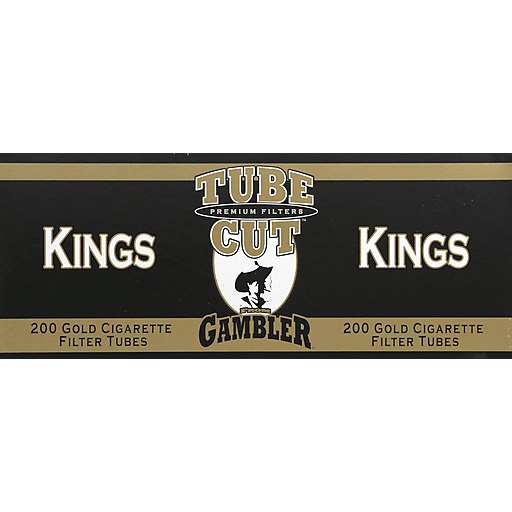 gambler tube cut tobacco for sale Gambler Tube Cut Gold Tubes King TubeCut (84mm) / 200ct Carton