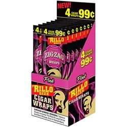 Zig Zag Pink Rillo Size Blunt Wraps - bnb-tobacco