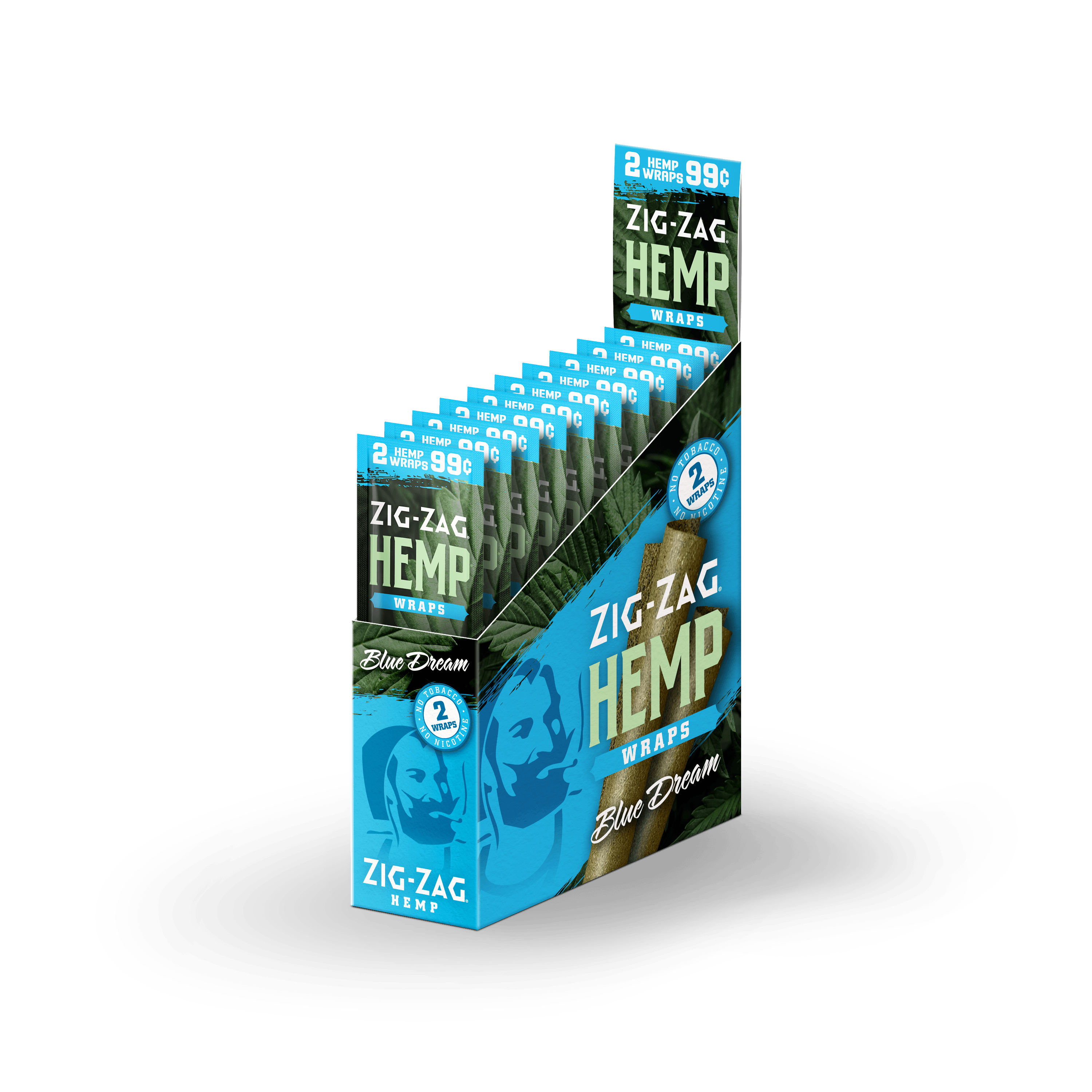 Zig Zag Blue Dream Hemp Wraps - bnb-tobacco