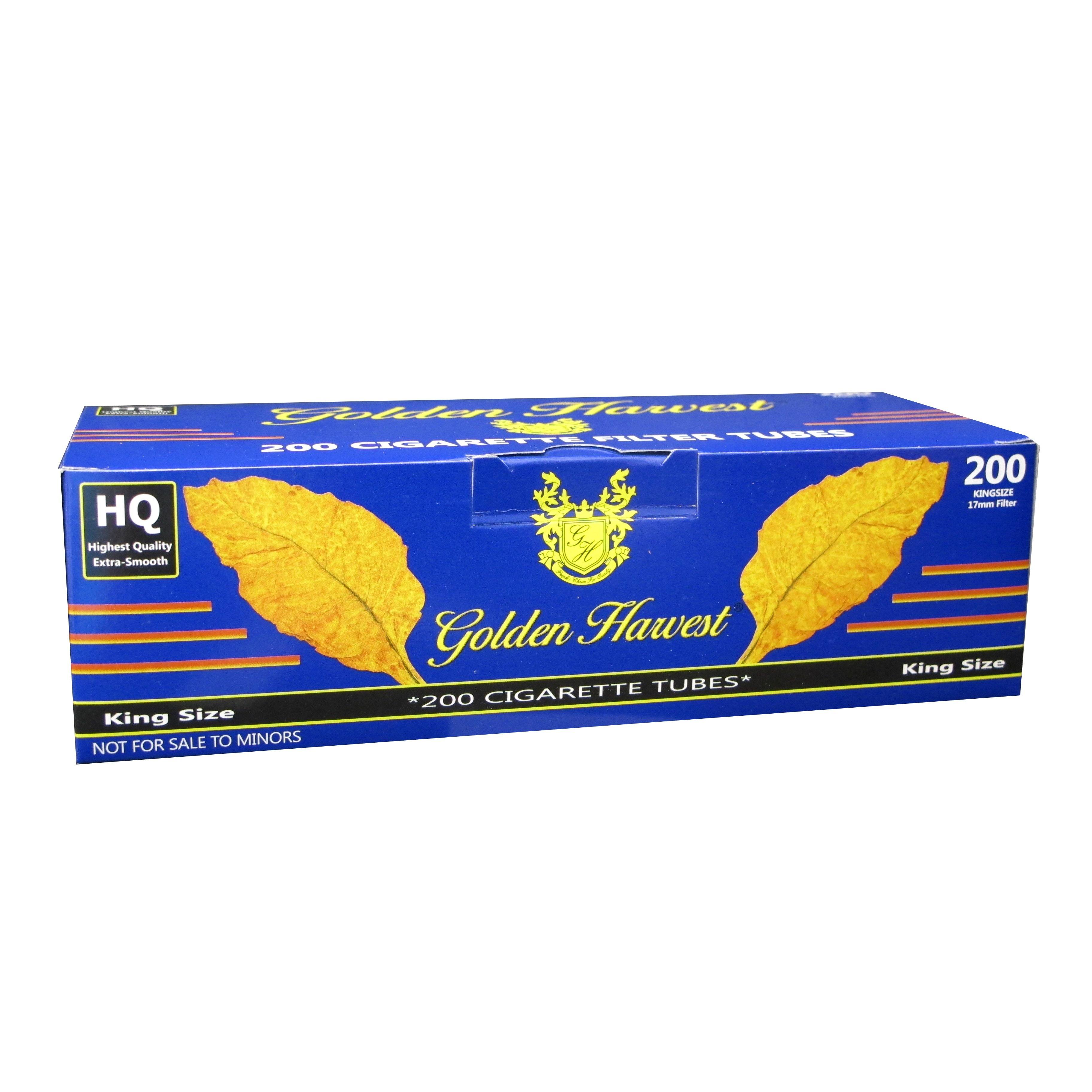 Golden Harvest Blue Cigarette Tubes | Supplies | BnB Tobacco