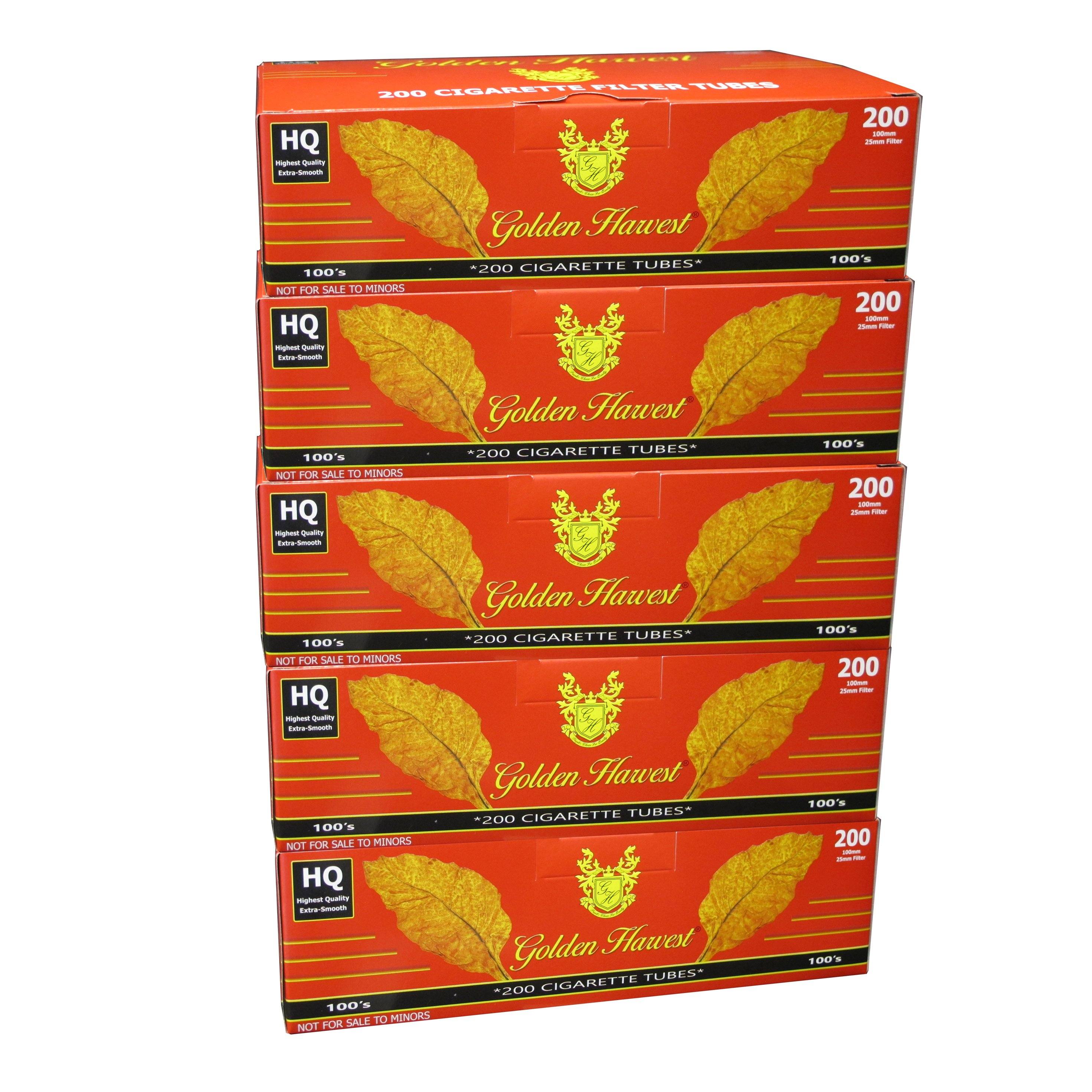 Golden Harvest Red (Full Flavor) Cigarette Tubes - bnb-tobacco