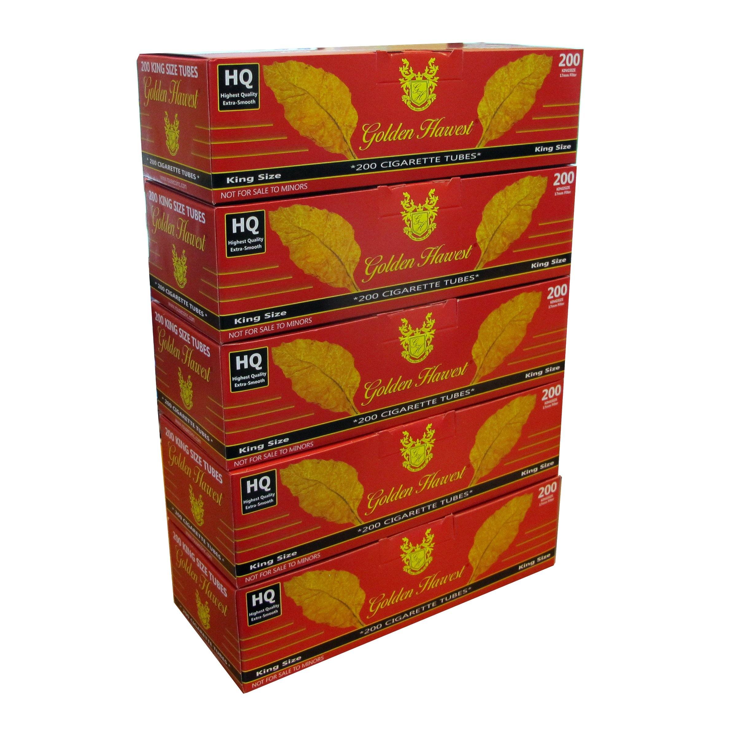 Golden Harvest Red (Full Flavor) Cigarette Tubes - bnb-tobacco