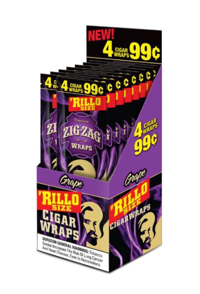 Zig Zag Purple Rillo Size Blunt Wraps - bnb-tobacco