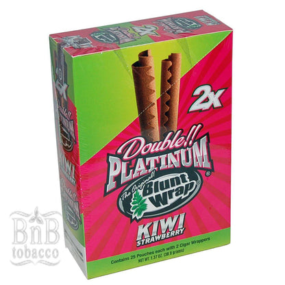 Blunt Wrap Strawberry Kiwi Double Platinum Wraps - bnb-tobacco