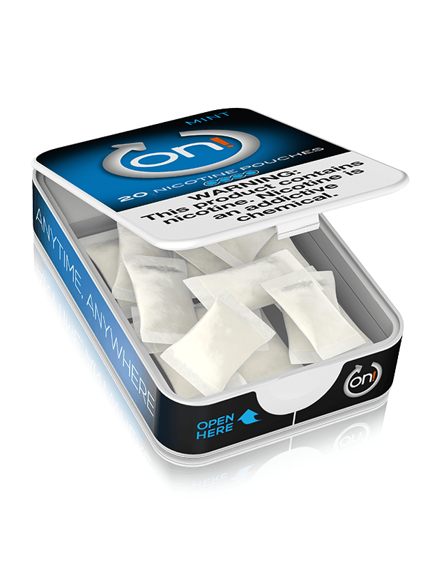 ON! Nicotine Pouches Mint Tobacco Free Snus BnB Tobacco