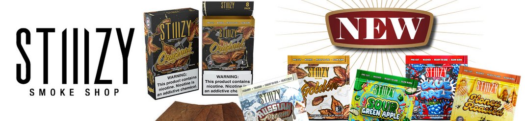 STIIIZY’s premium tobacco leaf wraps are some the finest All-Natural Blunt Wraps. Where simplicity meets excellence, tailored for those who demand nothing less.  Using all natural Pennsylvania Broadleaf tobacco 100% grown in the USA.  Pre-Cut Blunt wraps for convenience and consistency.  Washed and Cut for a clean and smooth burn every time. Available in 8 Packs of 5 or Single Packs of 5.